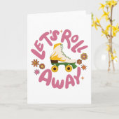 Laten we Roller Schaatsen wegrollen Kaart (Gele Bloem)