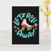 Laten we Roller Schaatsen wegrollen Kaart (Gele Bloem)