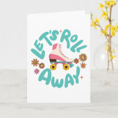 Laten we Roller Schaatsen wegrollen Kaart (Gele Bloem)