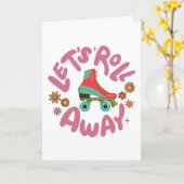 Laten we Roller Schaatsen wegrollen Kaart (Gele Bloem)