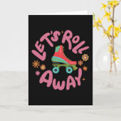 Laten we Roller Schaatsen wegrollen Kaart (Gele Bloem)