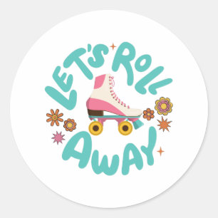 Laten we Roller Schaatsen wegrollen Ronde Sticker