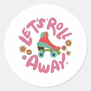 Laten we Roller Schaatsen wegrollen Ronde Sticker