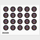 Laten we Roller Schaatsen wegrollen Ronde Sticker (Vel)