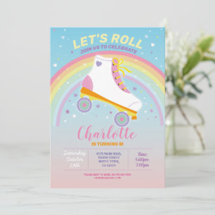 Laten we RollerSkate Girls verjaardagsfeestje uitn Kaart