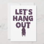 Laten we rondhangen Grappige Spooky Halloween Bat  Kaart (Voorkant)