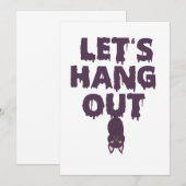 Laten we rondhangen Grappige Spooky Halloween Bat  Kaart (Voorkant / Achterkant)