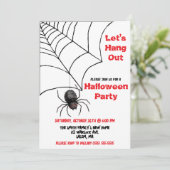 Laten we rondhangen, Spider, Spiderweb, Halloween Kaart (Staand voorkant)