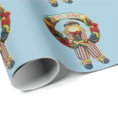 Laten we rood, wit en blauw vieren cadeaupapier (Rol Hoek)