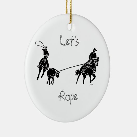 Laten we Rope Keramisch Ornament (Rechts)