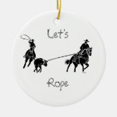 Laten we Rope Keramisch Ornament (Voorkant)