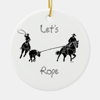 Laten we Rope Keramisch Ornament