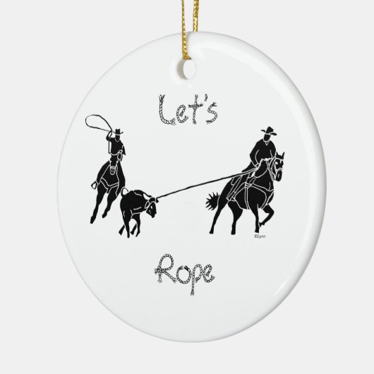 Laten we Rope Keramisch Ornament (Links)