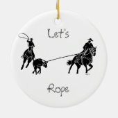Laten we Rope Keramisch Ornament (Achterkant)