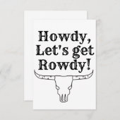 Laten we rowdy maken. bedankkaart (Voorkant / Achterkant)