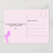 Laten we roze neon Flamingo 30th Birthday I Uitnodiging Briefkaart (Achterkant)