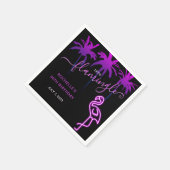 Laten we roze Neon Flamingo Birthday laten flaming Servet (Hoek)