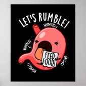 Laten we Rumble Funny Maag Pun Dark BG Poster (Voorkant)