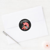 Laten we Rumble Funny Maag Pun Dark BG Ronde Sticker (Envelop)