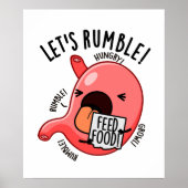 Laten we Rumble Funny Maag Pun Poster (Voorkant)