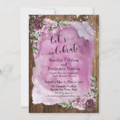 Laten we Rustic Waterverf Floral Lights vieren Kaart (Voorkant)