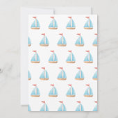 Laten we Sail-abrate Zeilboot Nautilsche Verjaarda Kaart (Achterkant)