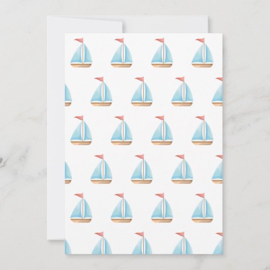 Laten we Sail-abrate Zeilboot Nautische Verjaardag Kaart (Achterkant)