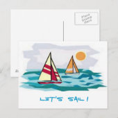 Laten we Sail! Briefkaart (Voorkant / Achterkant)