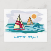 Laten we Sail! Briefkaart (Voorkant)