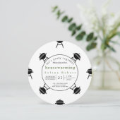 Laten we samen BBQ record housewarming feesten Kaart (Staand voorkant)