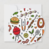 Laten we samen BBQ record housewarming feesten Kaart (Achterkant)