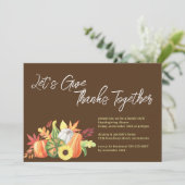 Laten we samen Bedankt pompoen Thanksgiving geven Kaart (Staand voorkant)