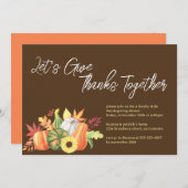 Laten we samen Bedankt pompoen Thanksgiving geven Kaart (Voorkant / Achterkant)