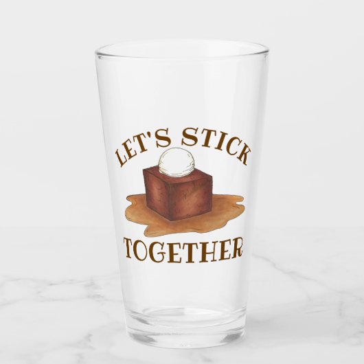Laten we samen British Sticky Toffee Pudding Glas (Voorkant)