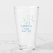 Laten we samen chillen | Trendy Ice Blue Glas (Achterkant)