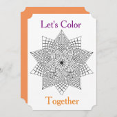 Laten we samen de uitnodiging van de kleurpartij k (Voorkant / Achterkant)