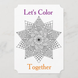 Laten we samen de uitnodiging van de kleurpartij k