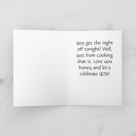 LATEN WE SAMEN DE VERJAARDAG VAN DE CHEF VIEREN KAART (Binnen)