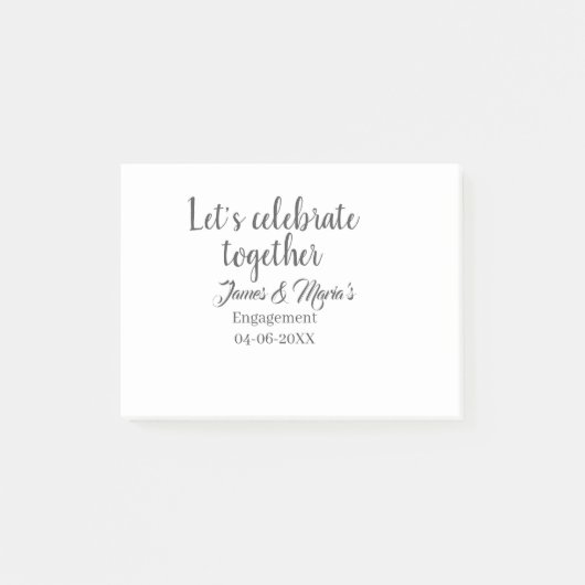 Laten we samen de verlovingspartij vieren naam dat post-it® notes (Voorkant)