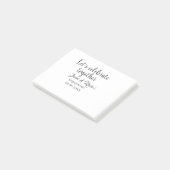 Laten we samen de verlovingspartij vieren naam dat post-it® notes (Schuin)