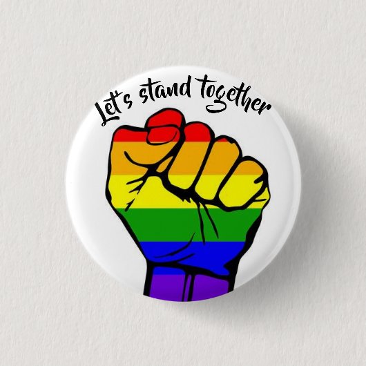 Laten we samen de vlag nemen. ronde button 3,2 cm (Voorkant)