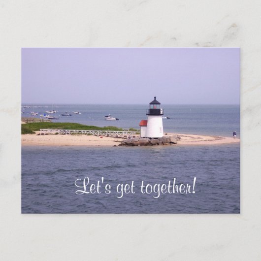 Laten we samen een Nantucket Lighthouse Post Card Briefkaart (Voorkant)
