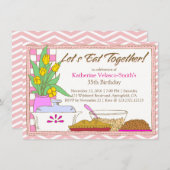 Laten we samen eten in het avondeten of in de lunc kaart (Voorkant / Achterkant)