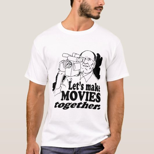 Laten we samen films maken t-shirt (Voorkant)