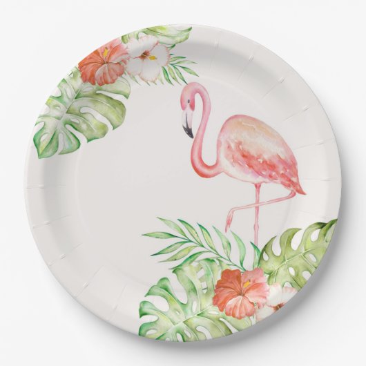 Laten we samen Friends Ivory Gold Flamingo krijgen Papieren Bordje (Voorkant)