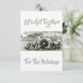 "LATEN WE SAMEN GAAN" BEAUTIEKE SILVERY-INVITATIE KAART (Staand voorkant)