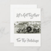 "LATEN WE SAMEN GAAN" BEAUTIEKE SILVERY-INVITATIE KAART (Voorkant / Achterkant)