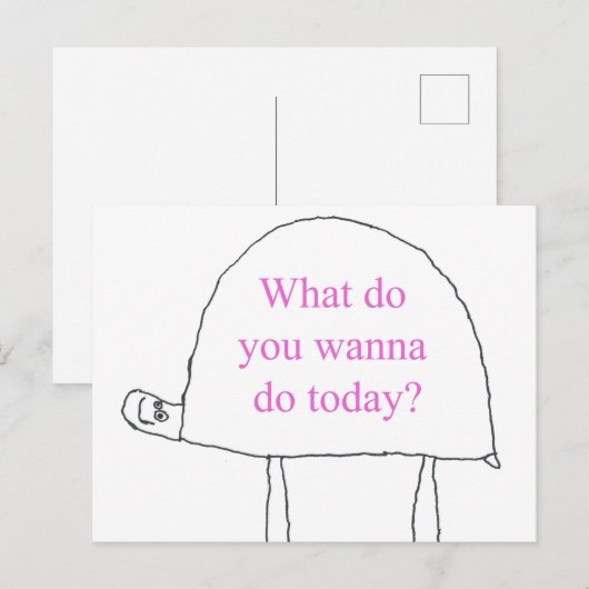 Laten we samen gaan! briefkaart (Voorkant / Achterkant)