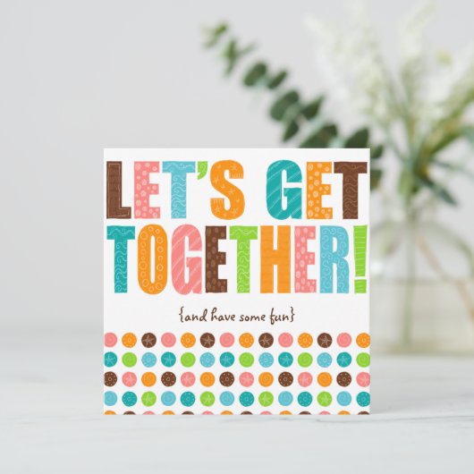 Laten we samen gaan! kaart (Staand voorkant)