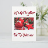 "LATEN WE SAMEN GAAN" LOPEN DECORATIEVE INVITATIE KAART (Staand voorkant)